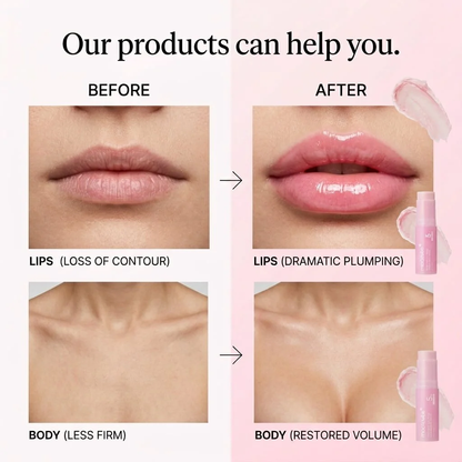 💗 Developed in Korea | Anti-Aging | Moisturizes & Smooths Skin | Plumps Lips, Bust, & Hips | Improves Dark Spots | Firms Skin | Pink Collagen Multi-Effect Plumping Serum Stick